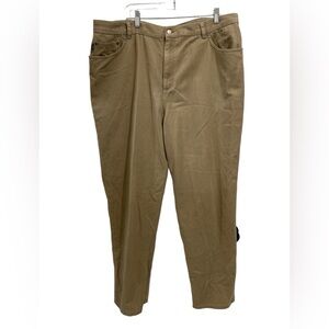 Ralph Lauren Lauren Jeans Co. Vintage 90s Tan Brushed Cotton Jeans - Size 22W